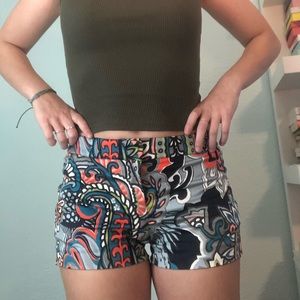 J. Crew 3 Inch Paisley Print Shorts